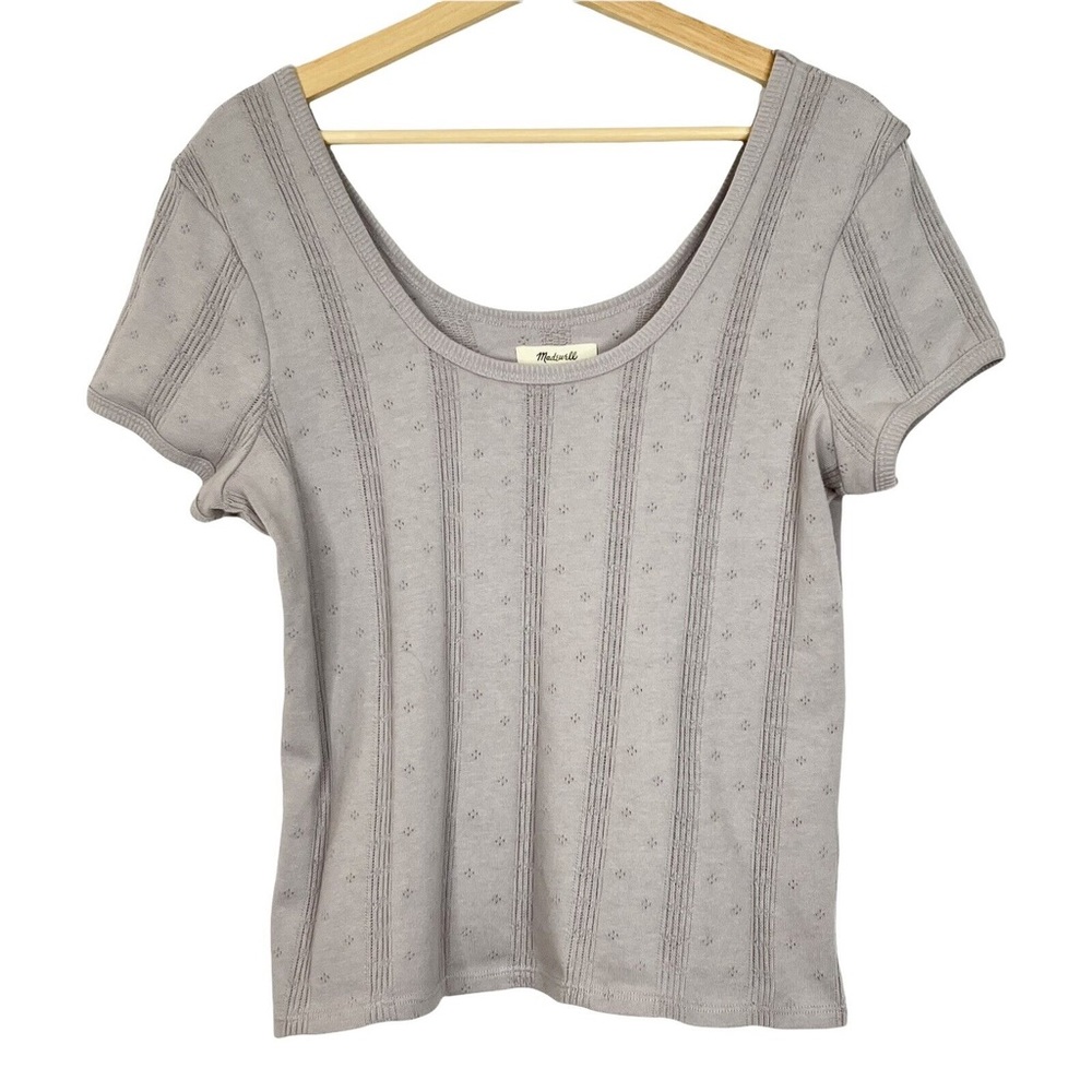Madewell Short-Sleeved Gray Sweater Shirt